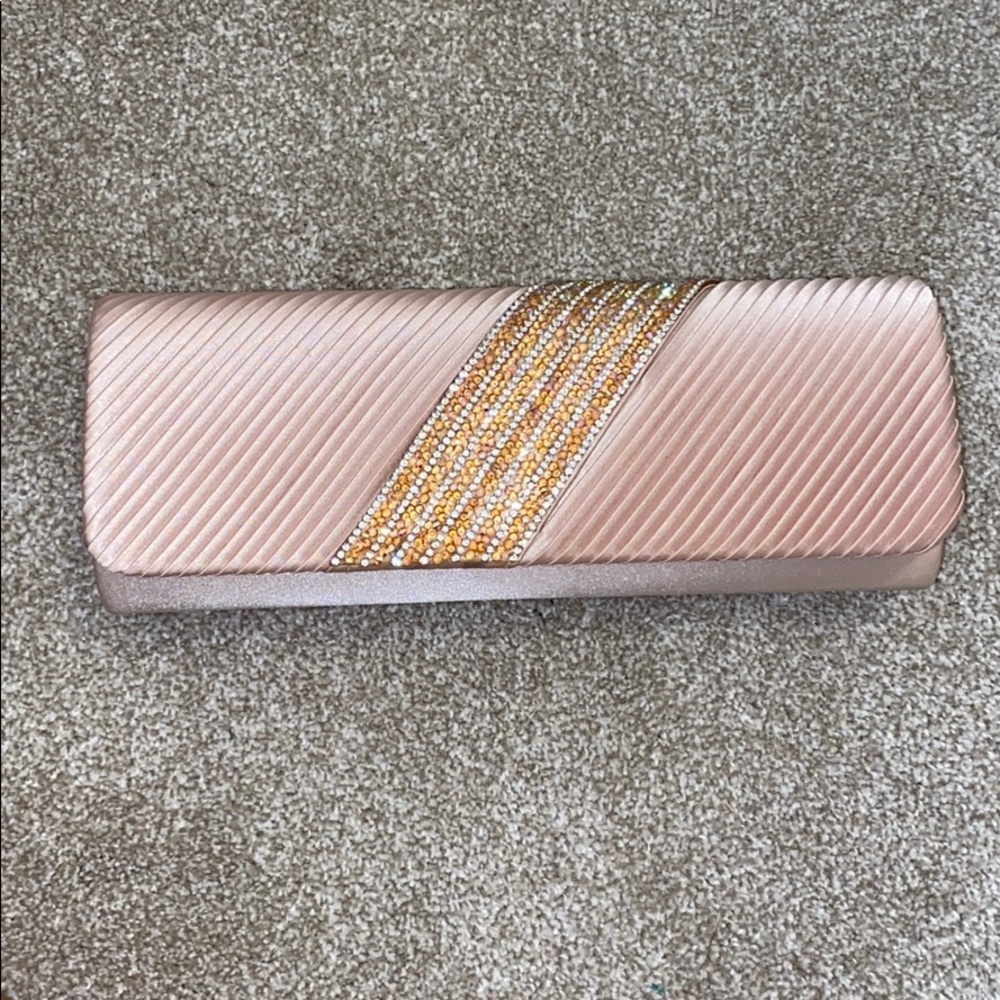 Lulu Townsend Blush Pink Clutch w/ Strap